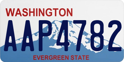 WA license plate AAP4782