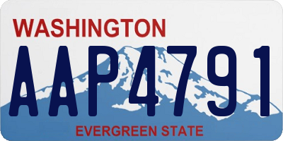 WA license plate AAP4791