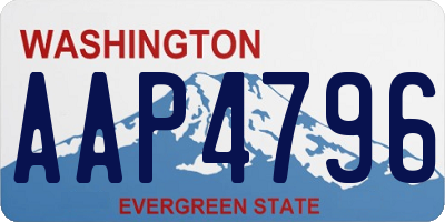 WA license plate AAP4796