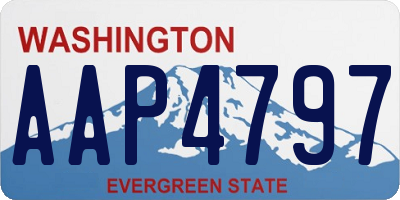 WA license plate AAP4797