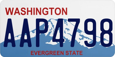 WA license plate AAP4798