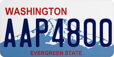 WA license plate AAP4800