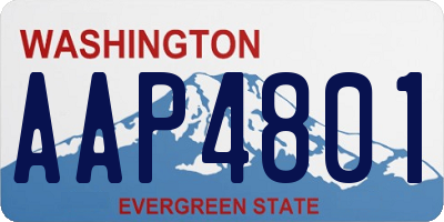 WA license plate AAP4801