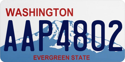 WA license plate AAP4802