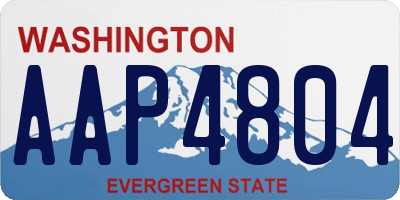 WA license plate AAP4804