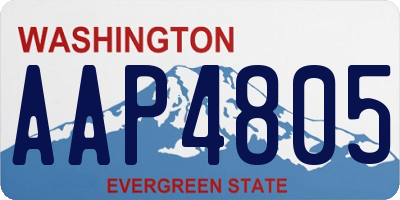 WA license plate AAP4805