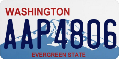 WA license plate AAP4806