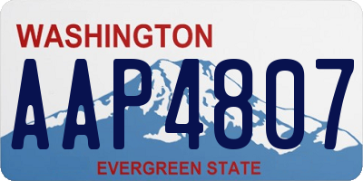 WA license plate AAP4807