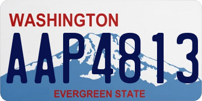 WA license plate AAP4813