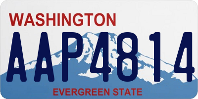 WA license plate AAP4814