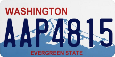 WA license plate AAP4815