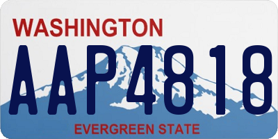 WA license plate AAP4818