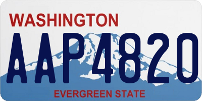 WA license plate AAP4820