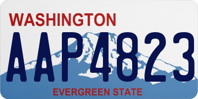 WA license plate AAP4823