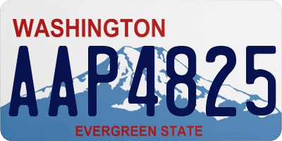 WA license plate AAP4825