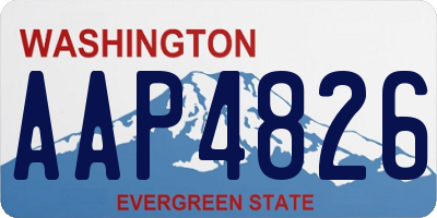 WA license plate AAP4826