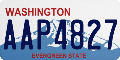 WA license plate AAP4827