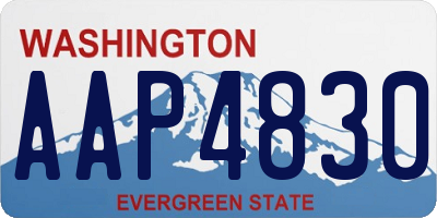 WA license plate AAP4830