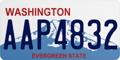 WA license plate AAP4832