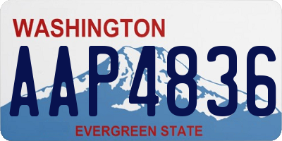 WA license plate AAP4836