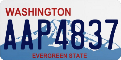 WA license plate AAP4837