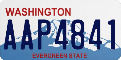 WA license plate AAP4841