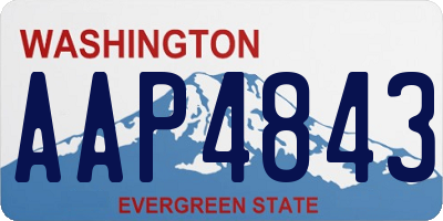WA license plate AAP4843