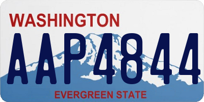 WA license plate AAP4844