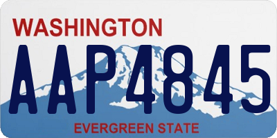 WA license plate AAP4845