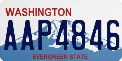 WA license plate AAP4846