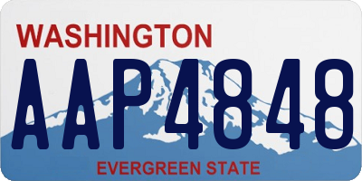 WA license plate AAP4848