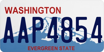 WA license plate AAP4854