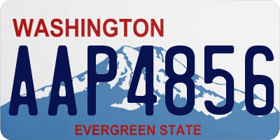 WA license plate AAP4856