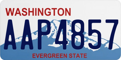 WA license plate AAP4857