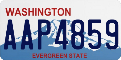 WA license plate AAP4859