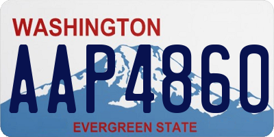 WA license plate AAP4860