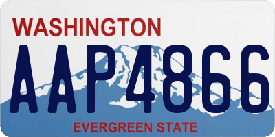 WA license plate AAP4866