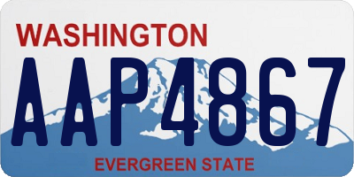 WA license plate AAP4867