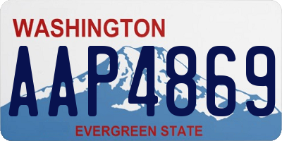 WA license plate AAP4869