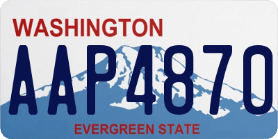 WA license plate AAP4870