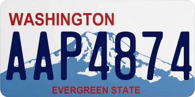 WA license plate AAP4874