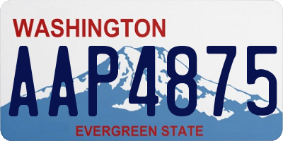WA license plate AAP4875