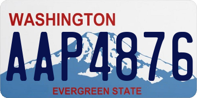 WA license plate AAP4876