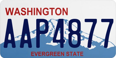 WA license plate AAP4877