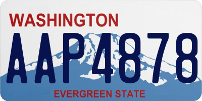 WA license plate AAP4878