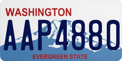 WA license plate AAP4880