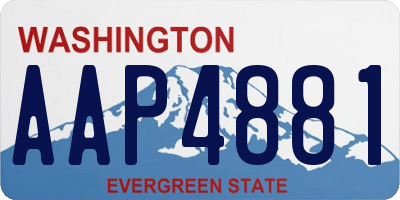 WA license plate AAP4881