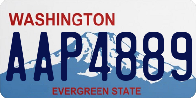 WA license plate AAP4889