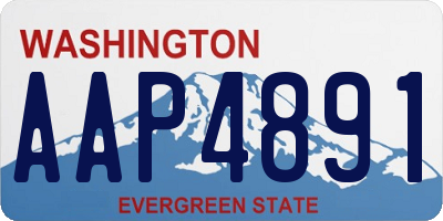 WA license plate AAP4891