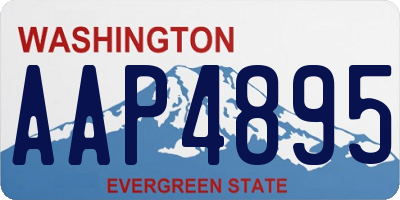 WA license plate AAP4895